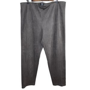 Premise Studio Olive/Brown Skinny Suede Pants Size 2X